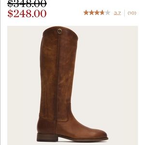 Melissa Button Rugged Frye Boots in Cognac